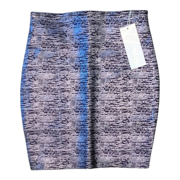 Wow Couture Metallic Blue Bandage Mini Skirt Small - Picture 4 of 5